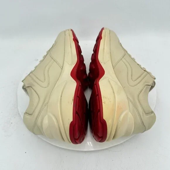 Gucci x Doraemon Rhyton Women Size EU 37 US 7 White Beige Leather Shoes - Picture 6 of 11